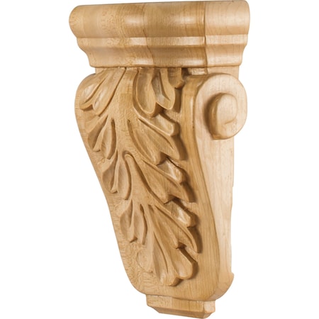 4-1/2 Wx2Dx7H Rubberwood Acanthus Corbel